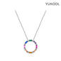 Colorful Circle S925 Silver Necklace