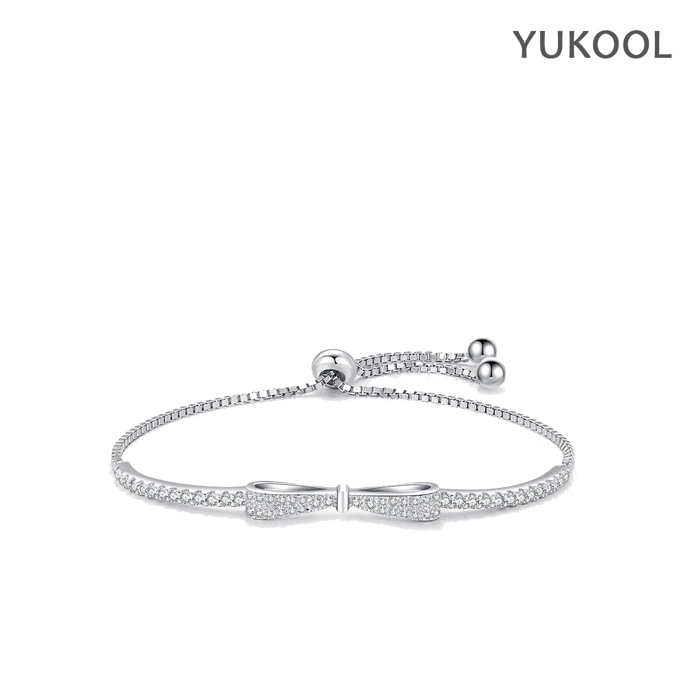 Sparkling Bowknot S925 Silver Bracelet