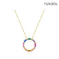 Colorful Circle S925 Silver Necklace