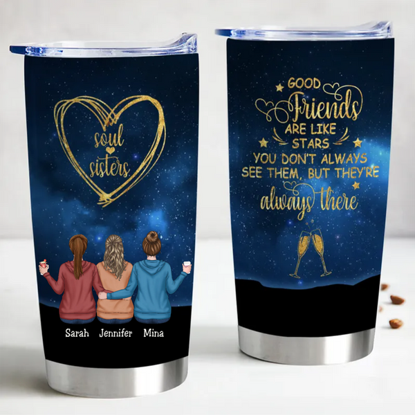 20oz Friends - Good Friends Are Like Stars- Personalized Tumbler