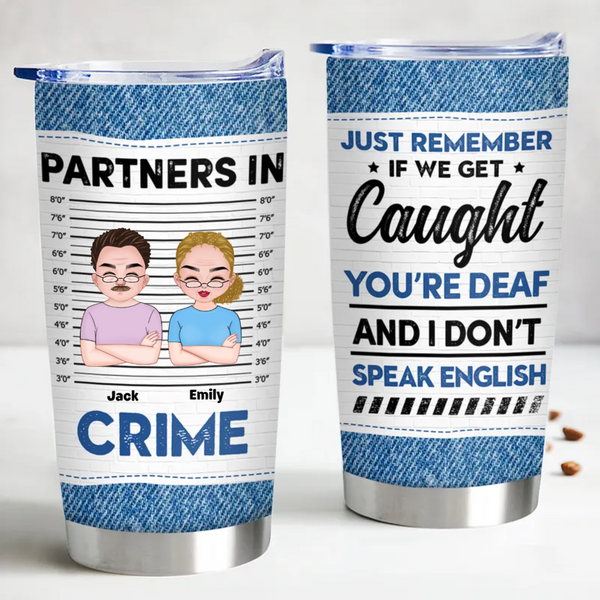 20oz Friends - Partners In Crime - Personalized Custom Tumbler